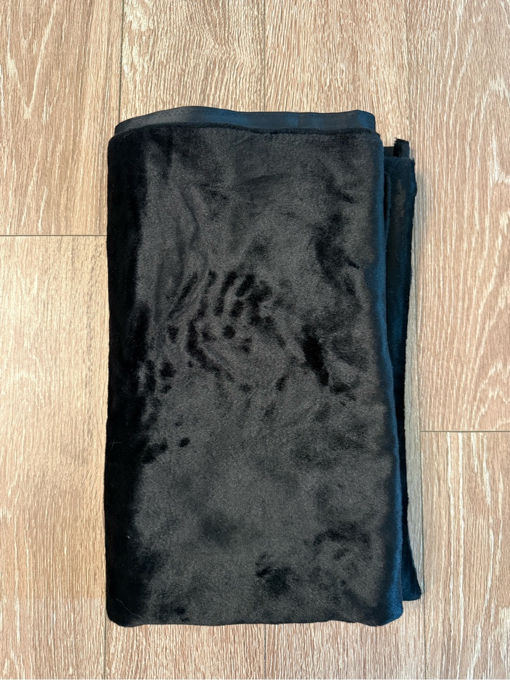 Thick Minky black fabric